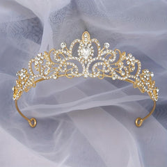 Zircon Crystal Rhinestone Bridal Wedding Headband Crown Hair Crown