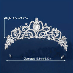 Zircon Crystal Rhinestone Bridal Wedding Headband Crown Hair Crown