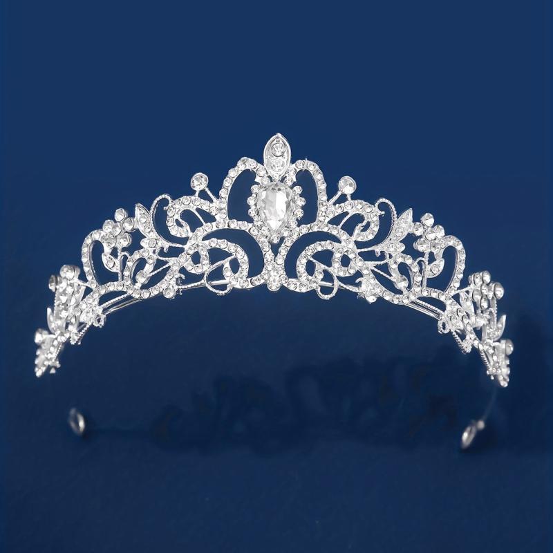 Zircon Crystal Rhinestone Bridal Wedding Headband Crown Hair Crown