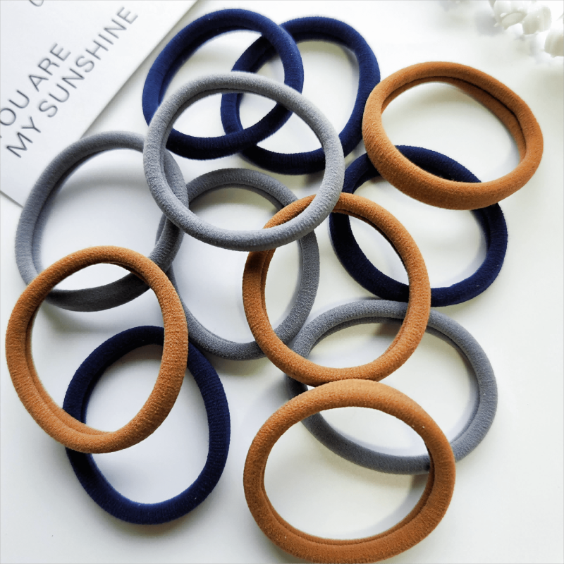 12 PCS High Elastic Nylon Hair Ties Seamless Stretchy Hair Bands