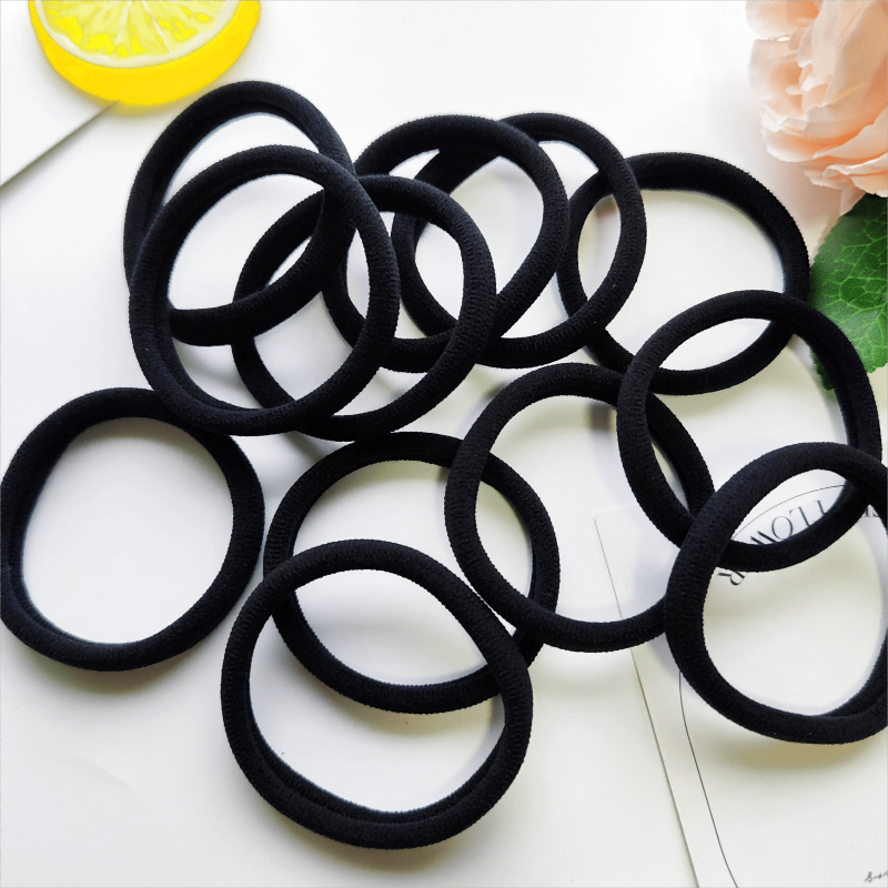 12 PCS High Elastic Nylon Hair Ties Seamless Stretchy Hair Bands