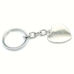 Guinea Pig Keychain Heart Shaped Glass Gem Metal Pendant Key Chain Keyring