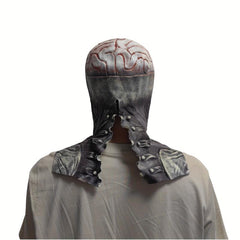 Men's Halloween Brain Skull Head Movable Mask Horror Pulp