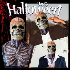 Men's Halloween Brain Skull Head Movable Mask Horror Pulp