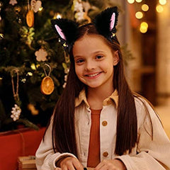 Faux Fur Animal Ears Headband w/Bell Hair Accessories