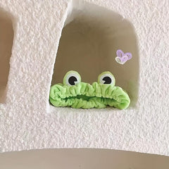 2pcs Frog Hairband for Washing Face Cartoon Headband Makeup