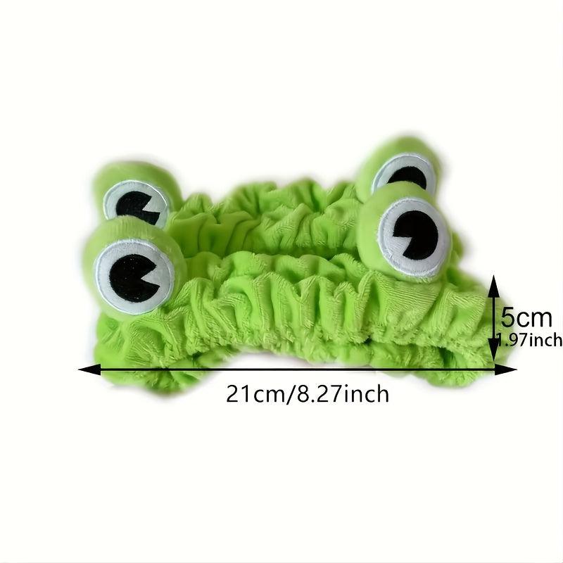 2pcs Frog Hairband for Washing Face Cartoon Headband Makeup