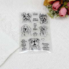 Dog Silicone Transparent Stamp for Crafts
