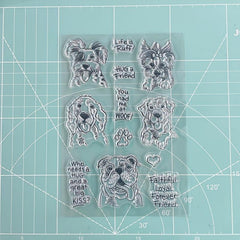Dog Silicone Transparent Stamp for Crafts
