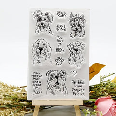 Dog Silicone Transparent Stamp for Crafts