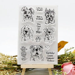 Dog Silicone Transparent Stamp for Crafts