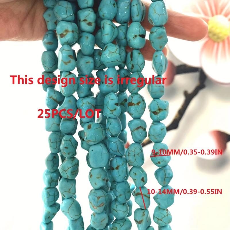 25 Natural Turquoise Healing Stones for Jewelry Making
