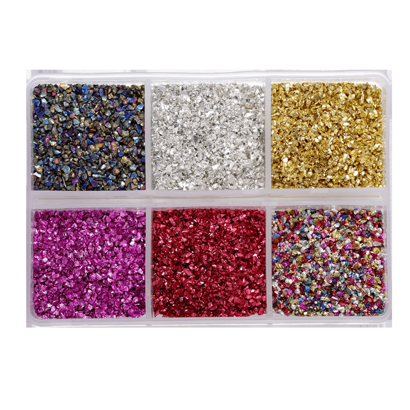 80g Crushed Glass Stones Resin Filling Epoxy Mold Irregular Crystal Nail Art