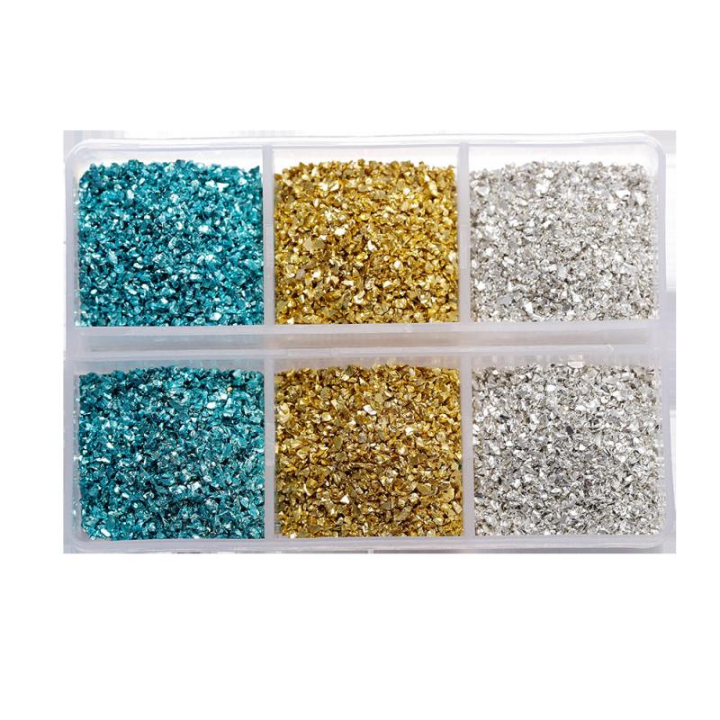 80g Crushed Glass Stones Resin Filling Epoxy Mold Irregular Crystal Nail Art