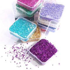 80g Crushed Glass Stones Resin Filling Epoxy Mold Irregular Crystal Nail Art