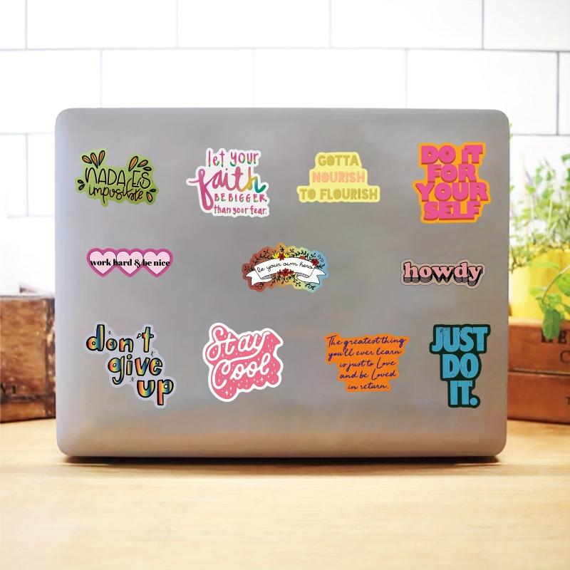 50pcs Inspirational Stickers Vinyl Affirmation Positive Quote Stickers