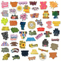 50pcs Inspirational Stickers Vinyl Affirmation Positive Quote Stickers