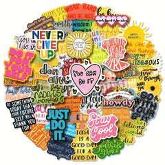 50pcs Inspirational Stickers Vinyl Affirmation Positive Quote Stickers