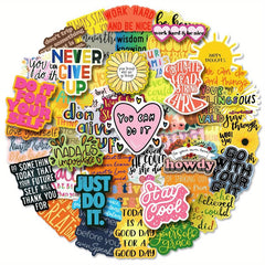 50pcs Inspirational Stickers Vinyl Affirmation Positive Quote Stickers