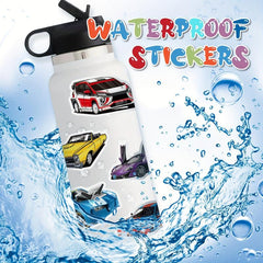 100pcs Racing Car Stickers Tank Racing Off Road Vehicle Stickers