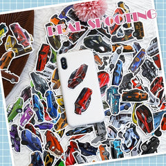 100pcs Racing Car Stickers Tank Racing Off Road Vehicle Stickers