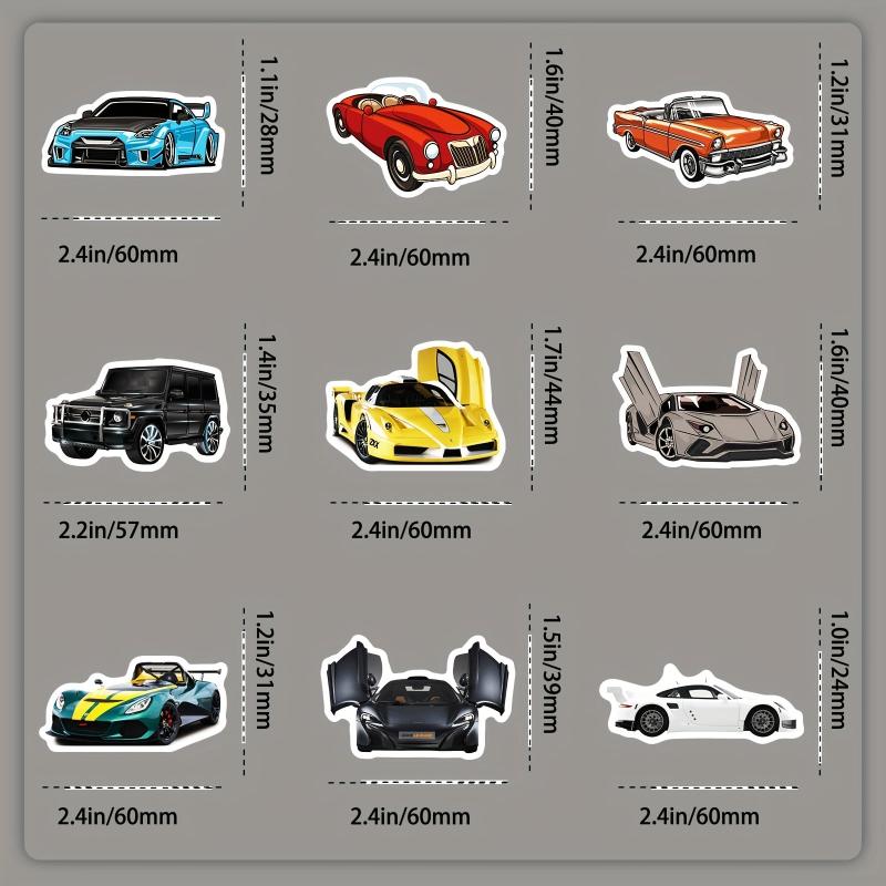 100pcs Racing Car Stickers Tank Racing Off Road Vehicle Stickers
