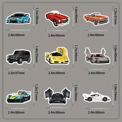 100pcs Racing Car Stickers Tank Racing Off Road Vehicle Stickers