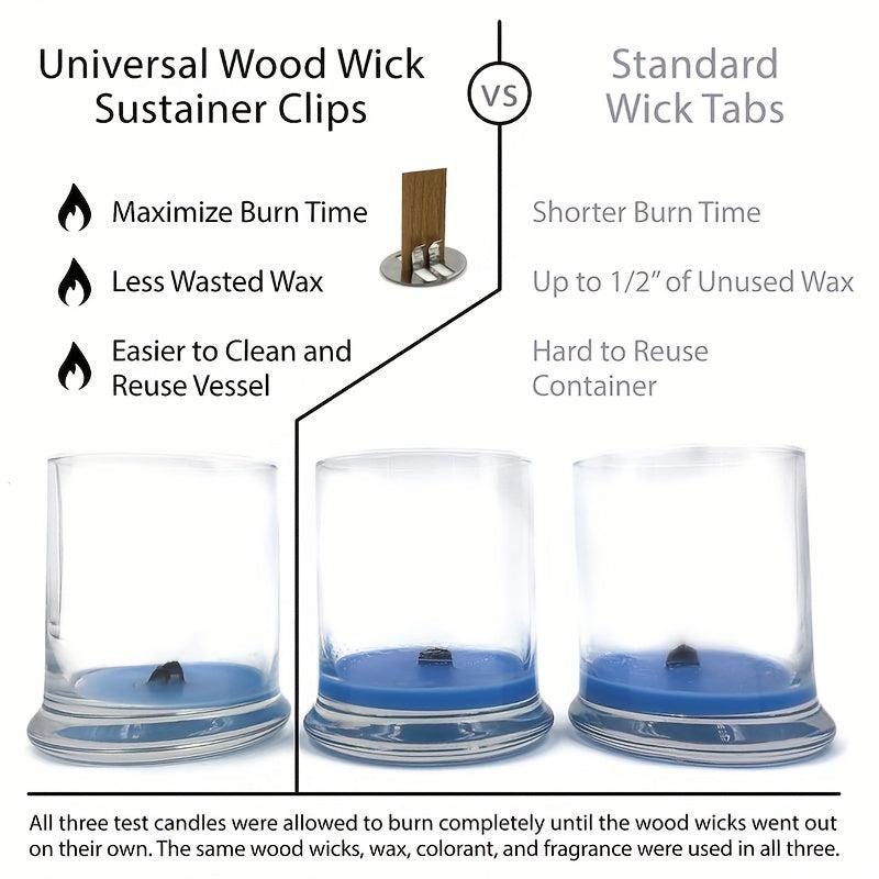 50-100pcs Candle Wood Core Clip Longer Burning Time Reducing Wax Waste