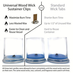 50-100pcs Candle Wood Core Clip Longer Burning Time Reducing Wax Waste