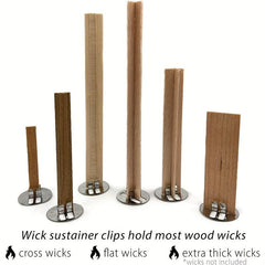 50-100pcs Candle Wood Core Clip Longer Burning Time Reducing Wax Waste