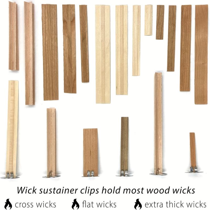 50-100pcs Candle Wood Core Clip Longer Burning Time Reducing Wax Waste