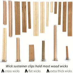 50-100pcs Candle Wood Core Clip Longer Burning Time Reducing Wax Waste