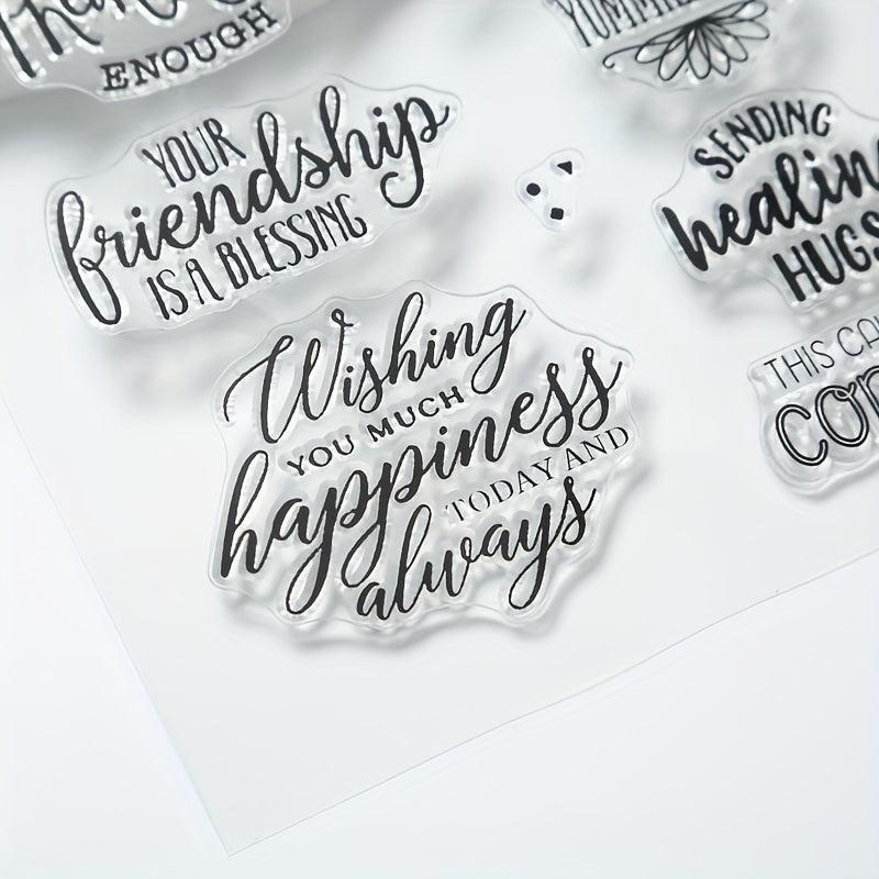 1pc Cartoon Word Clear Stamp for DIY Scrapbooking