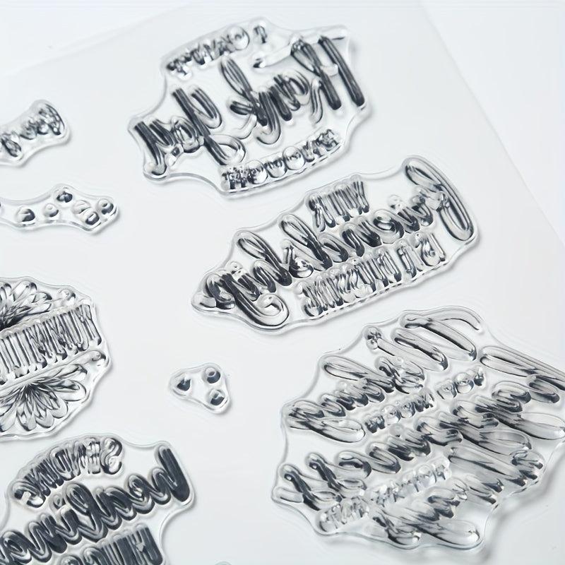 1pc Cartoon Word Clear Stamp for DIY Scrapbooking