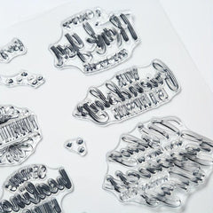 1pc Cartoon Word Clear Stamp for DIY Scrapbooking