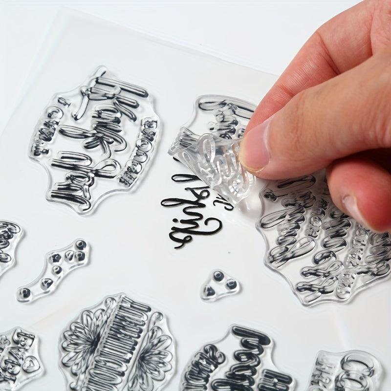 1pc Cartoon Word Clear Stamp for DIY Scrapbooking