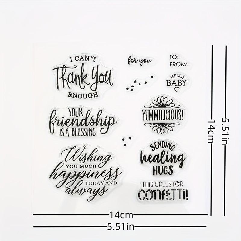 1pc Cartoon Word Clear Stamp for DIY Scrapbooking