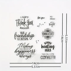 1pc Cartoon Word Clear Stamp for DIY Scrapbooking
