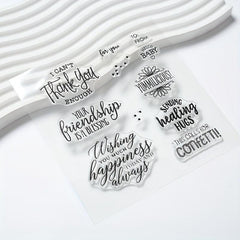 1pc Cartoon Word Clear Stamp for DIY Scrapbooking
