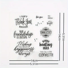 1pc Cartoon Word Clear Stamp for DIY Scrapbooking
