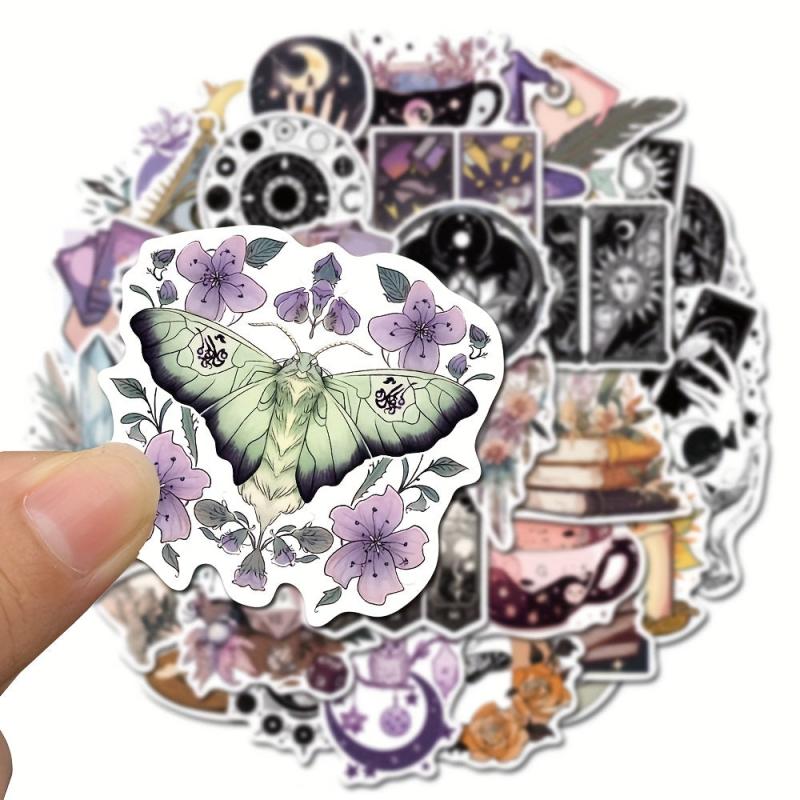 50pcs Witch Magic Witch Stickers PVC Waterproof Decals