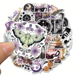 50pcs Witch Magic Witch Stickers PVC Waterproof Decals