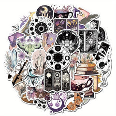 50pcs Witch Magic Witch Stickers PVC Waterproof Decals