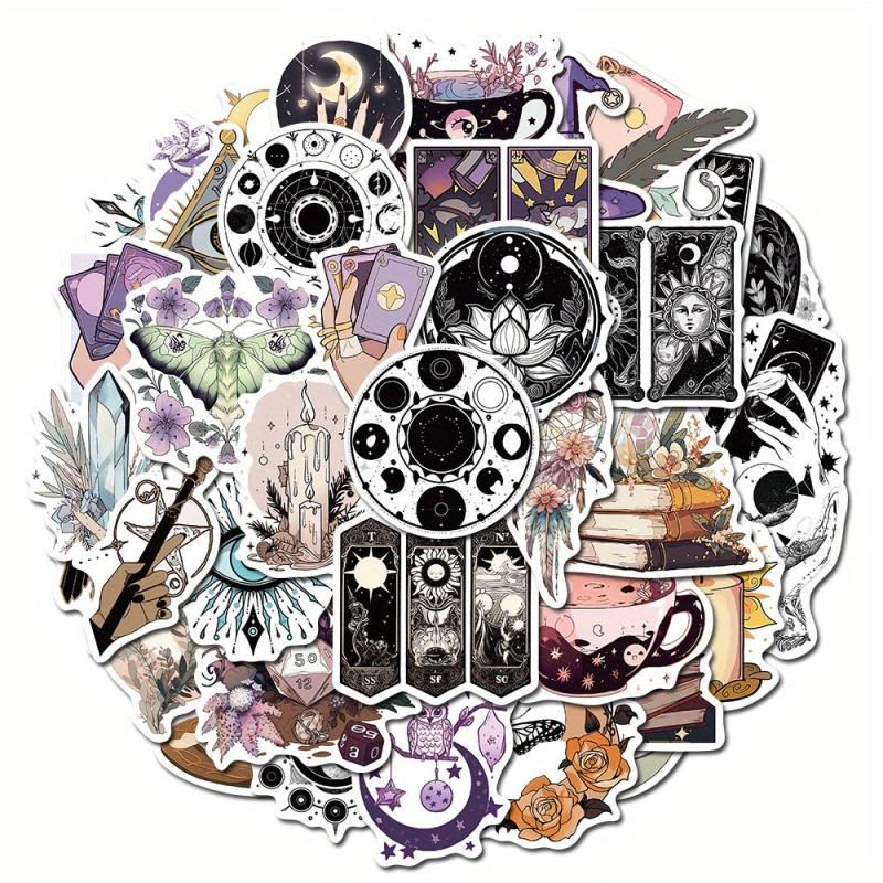 50pcs Witch Magic Witch Stickers PVC Waterproof Decals