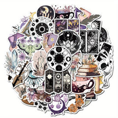 50pcs Witch Magic Witch Stickers PVC Waterproof Decals
