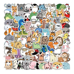 Adorable Animal Waterproof Stickers - Decorating & Graffiti - 50-100pcs