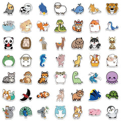 Adorable Animal Waterproof Stickers - Decorating & Graffiti - 50-100pcs