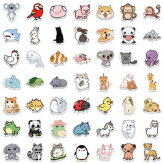 Adorable Animal Waterproof Stickers - Decorating & Graffiti - 50-100pcs