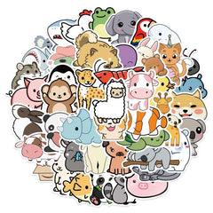 Adorable Animal Waterproof Stickers - Decorating & Graffiti - 50-100pcs