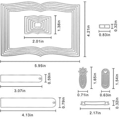 Metal Book Cutting Dies Set for DIY Crafts & Scrapbooking